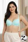 Zivame Beautiful Basics Padded Wired Medium Coverage T-Shirt Bra - Aruba Blue — thumbnail 1